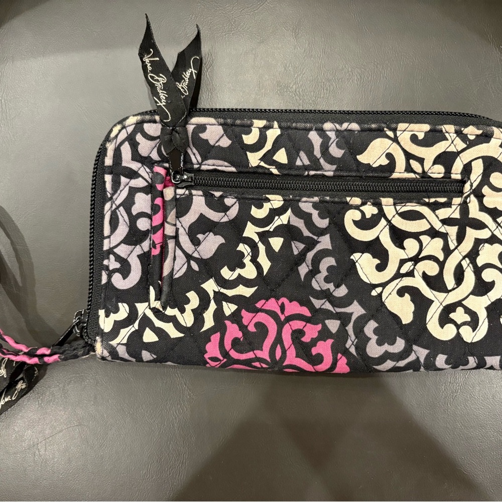Vera Bradley retired Canterbury magenta wristlet/wallet